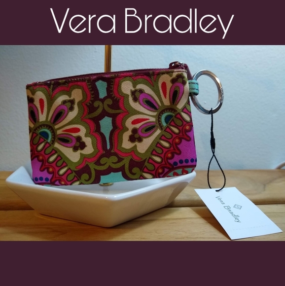NWT Retired Vera Bradley Card Holder Keyring Att… - Picture 2 of 3